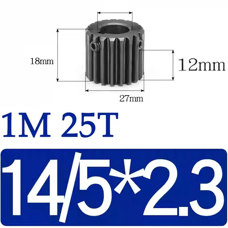 Spur Gears 1 Mod Transmission Gear With Step 45# Steel Pinion Motor Gear 10T~29T