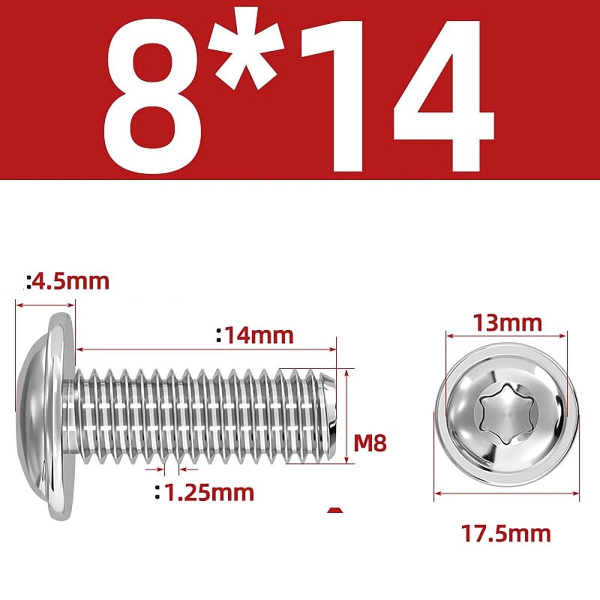 Torx Flanged Button Head Screws — 18 - 8 Stainless Steel, ISO 7380 - 2, M2 to M8 - HomeDIYer