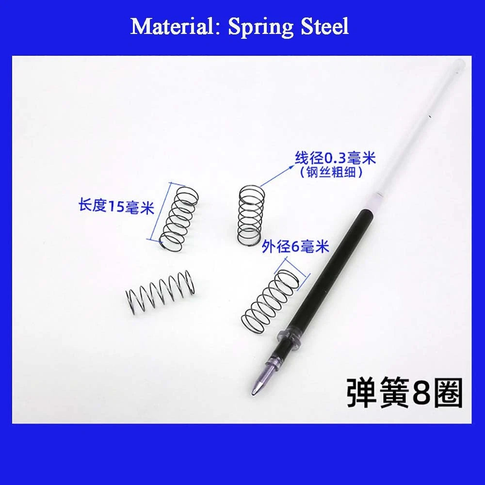Spring Steel Small Compression Spring 0.2/0.3/0.4mm Wire Diameter 3-50mm Length