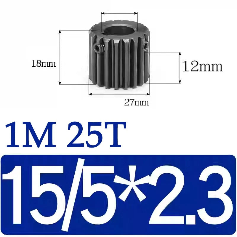 Spur Gears 1 Mod Transmission Gear With Step 45# Steel Pinion Motor Gear 10T~29T