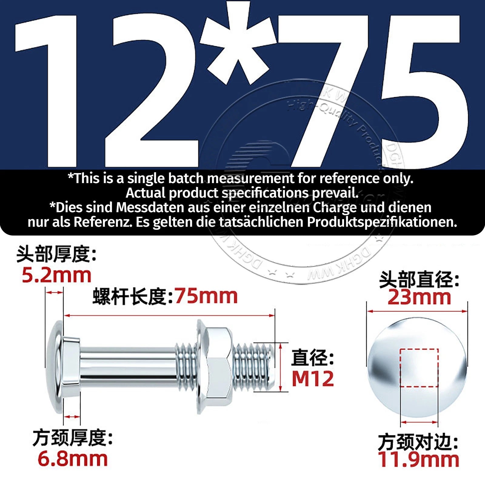 M4–M12 Cup Square Carriage Bolts with Hex Full Nuts | Zinc Plated | Sets of 2–50
