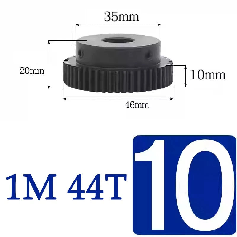 Spur Gears 1 Mod Transmission Gear With Step 45# Steel Pinion Motor Gear 30T~44T