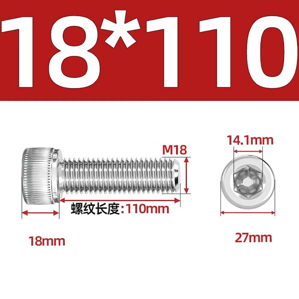 Socket Head Cap Screws – A2 Stainless Steel, M6 to M24, Hex Drive (DIN 912)