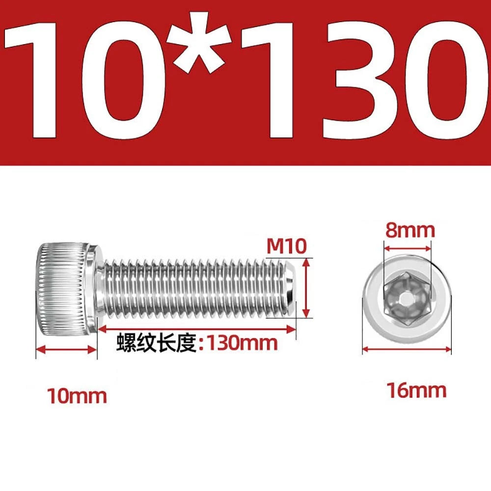 Socket Head Cap Screws – A2 Stainless Steel, M6 to M24, Hex Drive (DIN 912)
