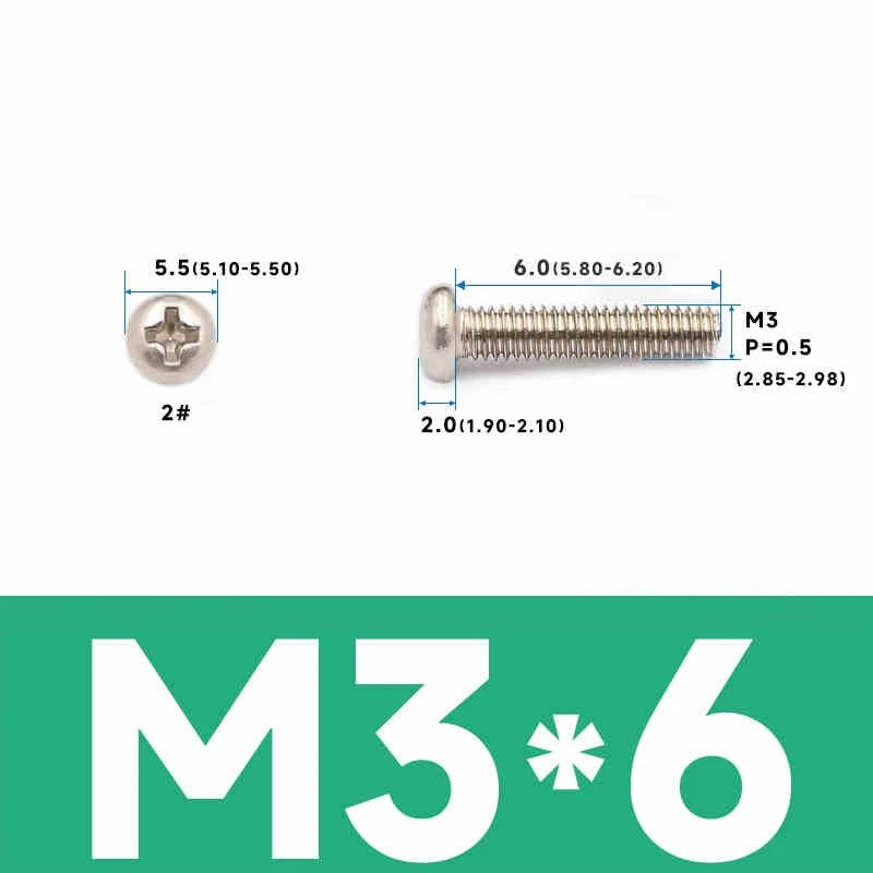 Phillips Pan Head Machine Screws – Carbon Steel M1 to M4, Multiple Lengths & Finishes