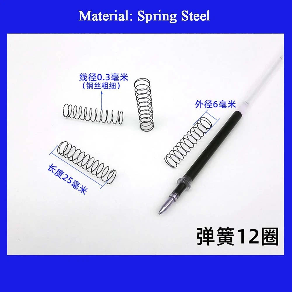 Spring Steel Small Compression Spring 0.2/0.3/0.4mm Wire Diameter 3-50mm Length