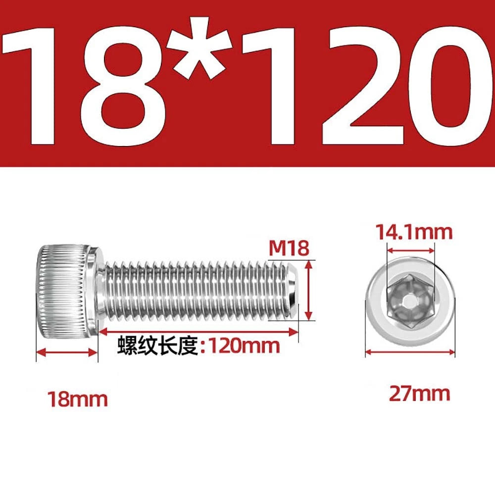 Socket Head Cap Screws – A2 Stainless Steel, M6 to M24, Hex Drive (DIN 912)