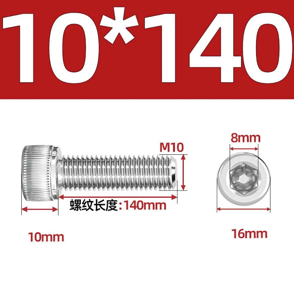 Socket Head Cap Screws – A2 Stainless Steel, M6 to M24, Hex Drive (DIN 912)