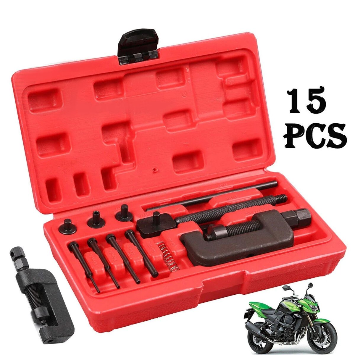 Motorcycle Chain Bike Breaker Splitter Link Riveter Universal Set Riveting Tool - HomeDIYer