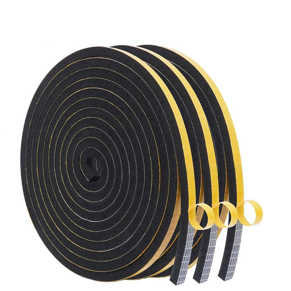 Neoprene Self Adhesive Backed Foam Sponge Strip Roll Sheet Tape Sticky Seal EPDM 5M