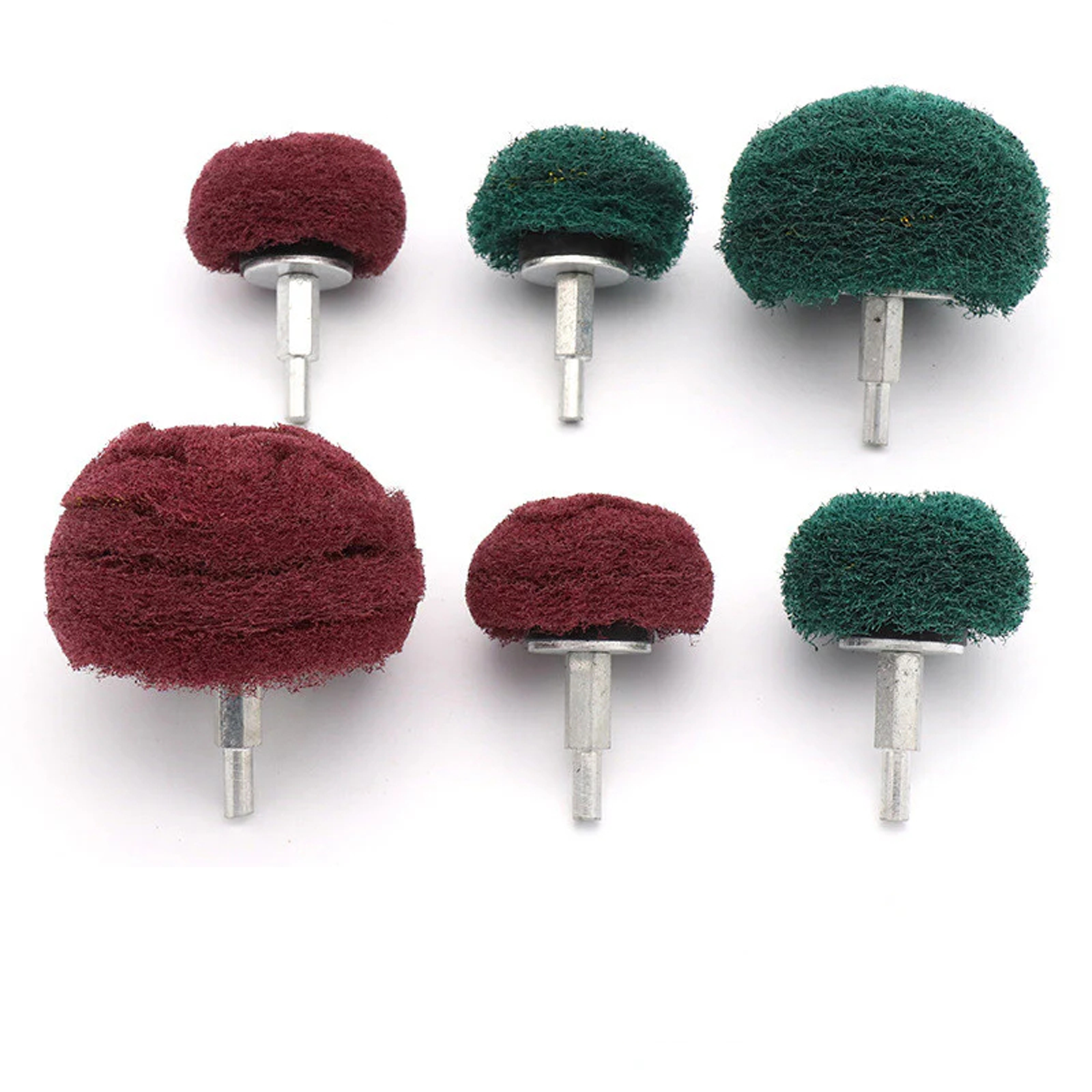 Nylon Fiber Polishing Mushroom Wheel Dome Sanding Mop Buffing Pad 6mm Shank