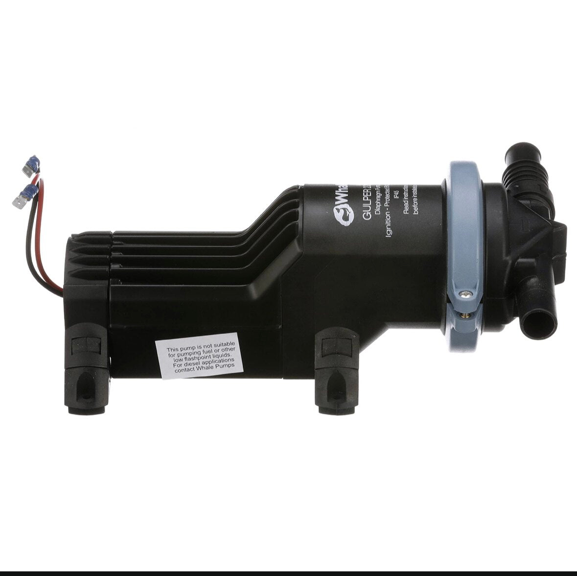 Whale Gulper 220 12V Non-Clog Shower Waste Pump – Filter-Free Grey Water Removal for Boats & RVs