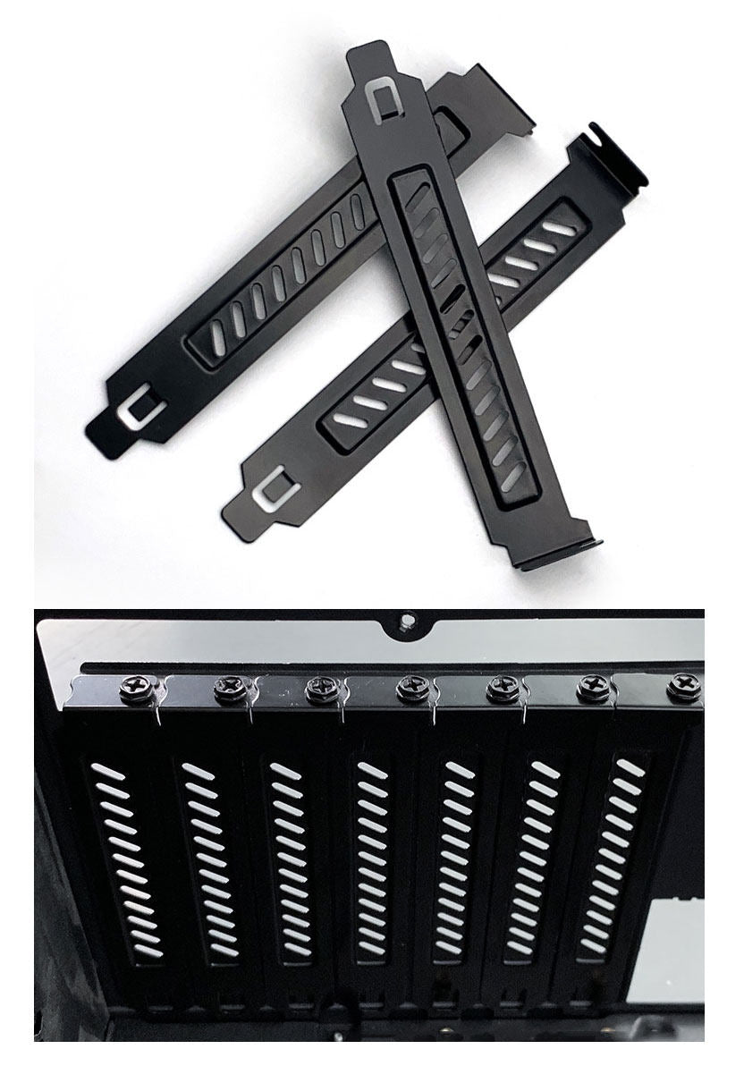 PCI Slot Cover Blanking Plate with Screws – Slotted, Solid & Perforated, 10-Pack for ATX/Micro-ATX PC Cases