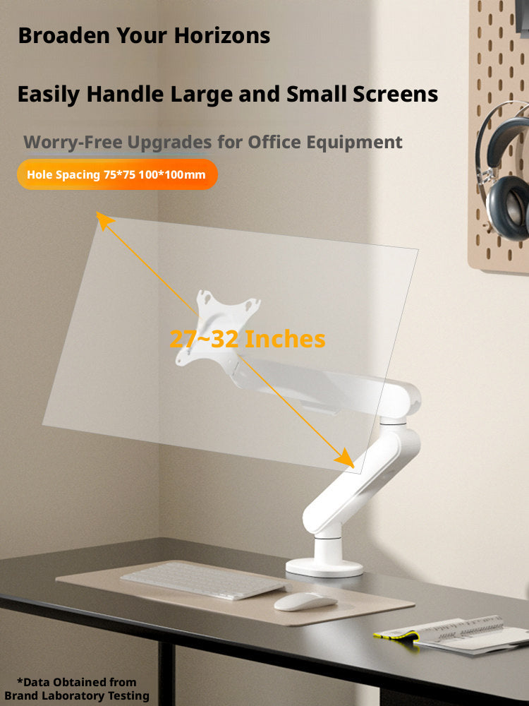 Gas Spring Monitor Arm – 17–35 Inch, 2–9 kg, 360° Swivel, Clamp & Grommet Mount