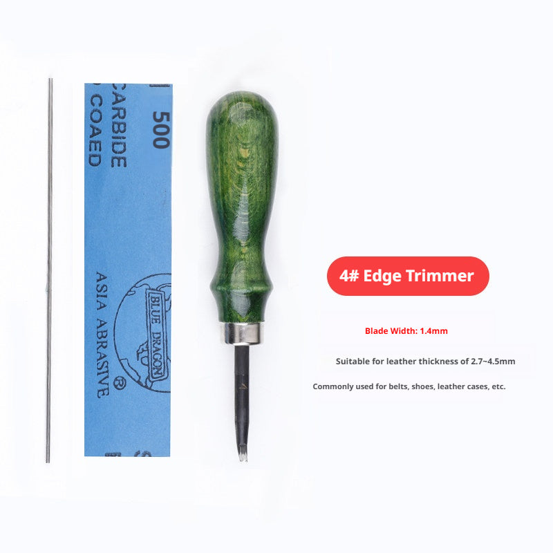 Leather - trimming trimmer leather goods making leather DIY tools manual trimming knife trimming green handle