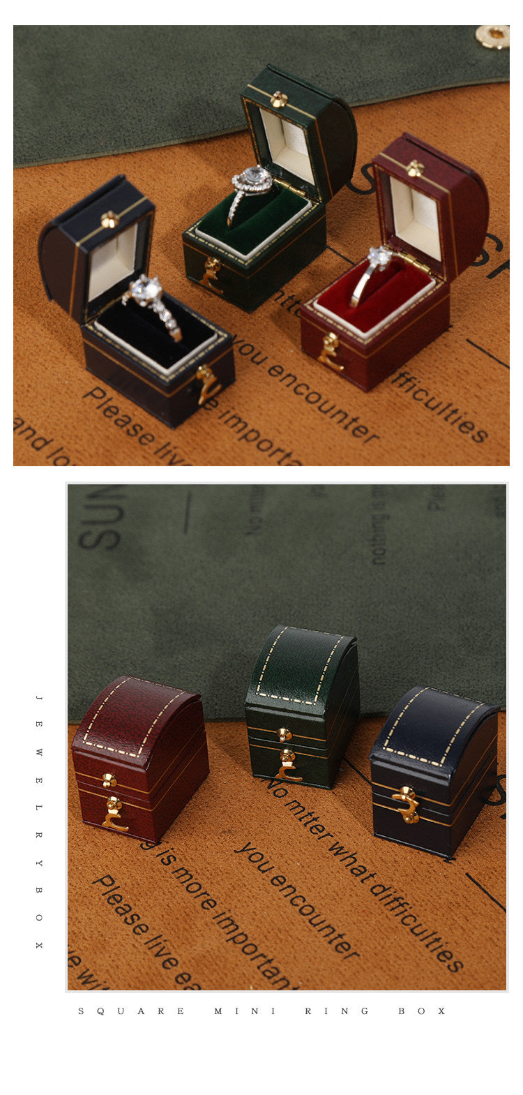 Vintage Mini Ring Box – Proposal, Wedding & Jewelry Photography Prop