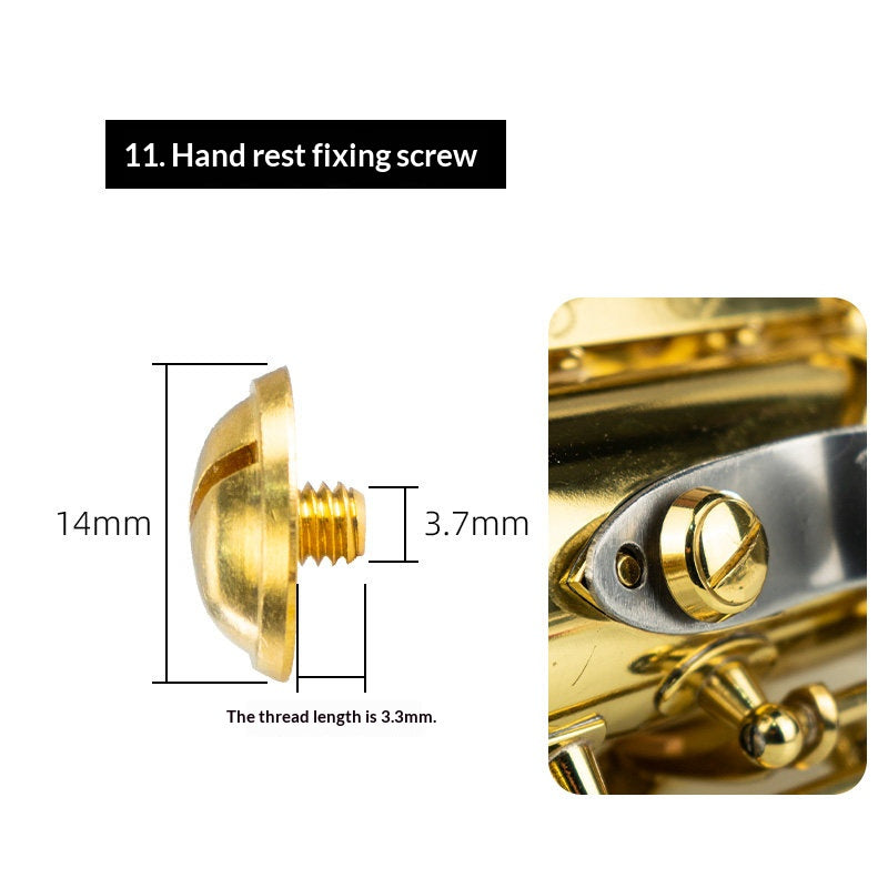 Saxophone Repair Parts Kit – Screws, Felt Posts, Key Button Covers & Reeds (Alto/Tenor/Soprano)