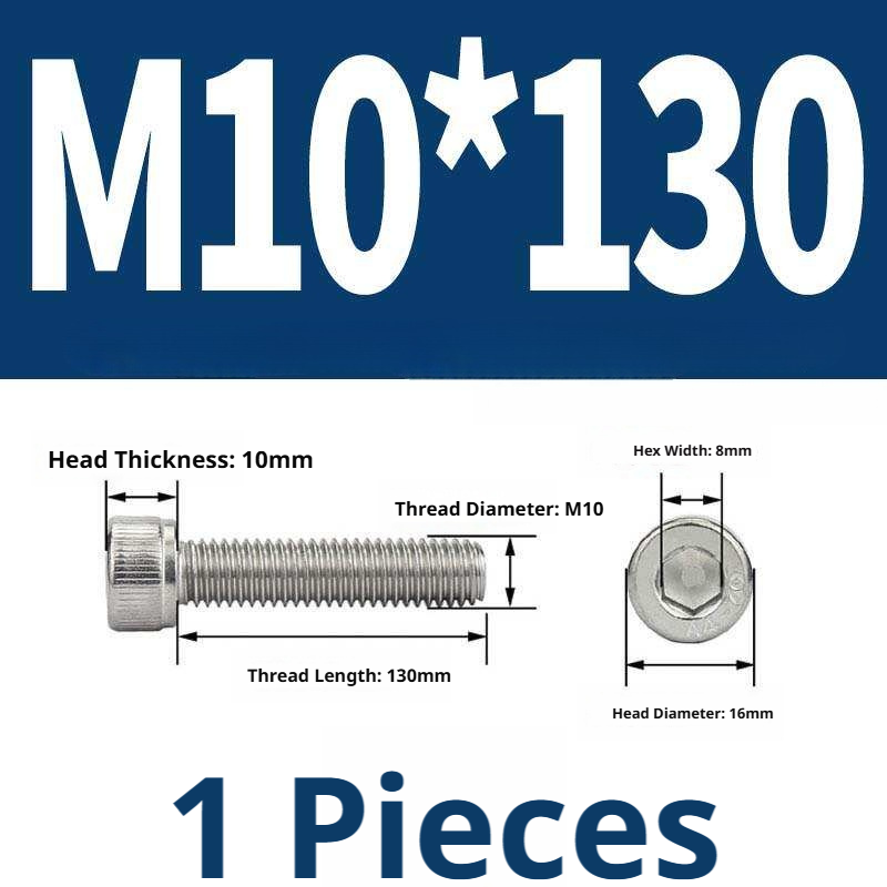 316 Stainless Steel Socket Head Cap Screws – Hex Allen Bolt, M2–M20, GB/T Standard, 4.8 Grade