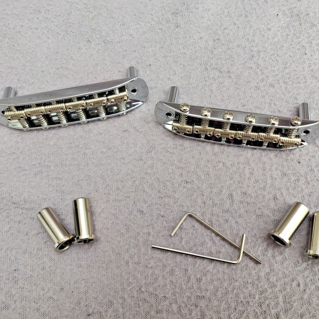 Mustang electric guitar bridge, adjustable guitar bridge for Fender Jaguar Jazzmaster chrome