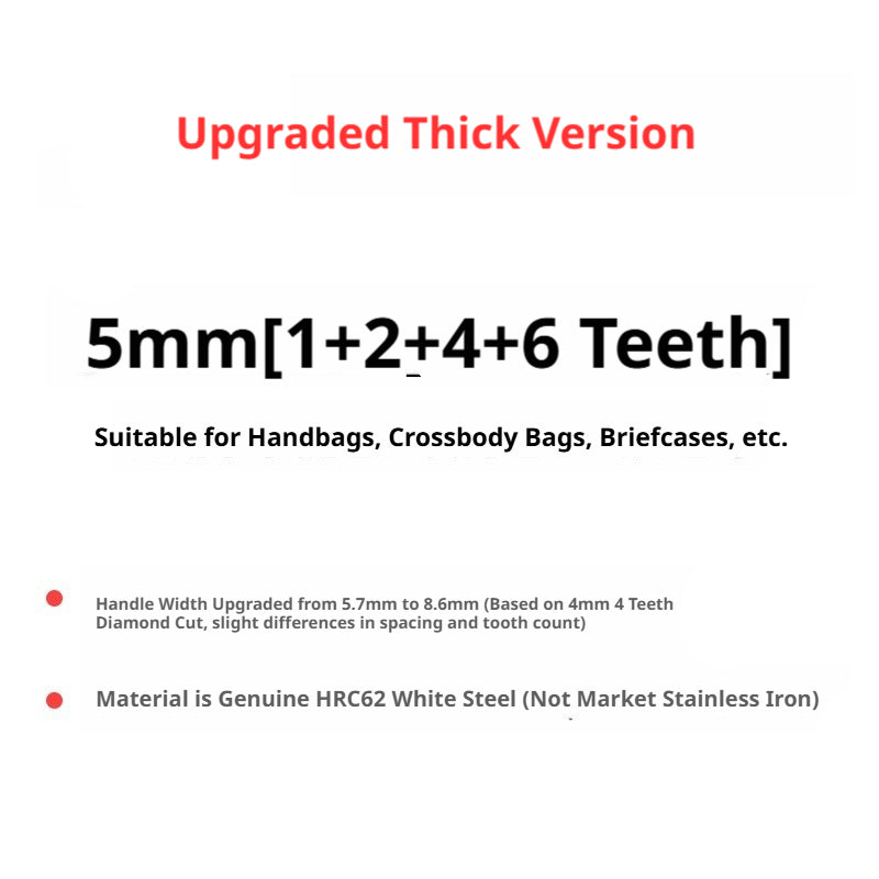 White Steel Diamond Chisel Set – 3/4/5/6mm Spacing, 1/2/4/6 Teeth for Leather Stitching