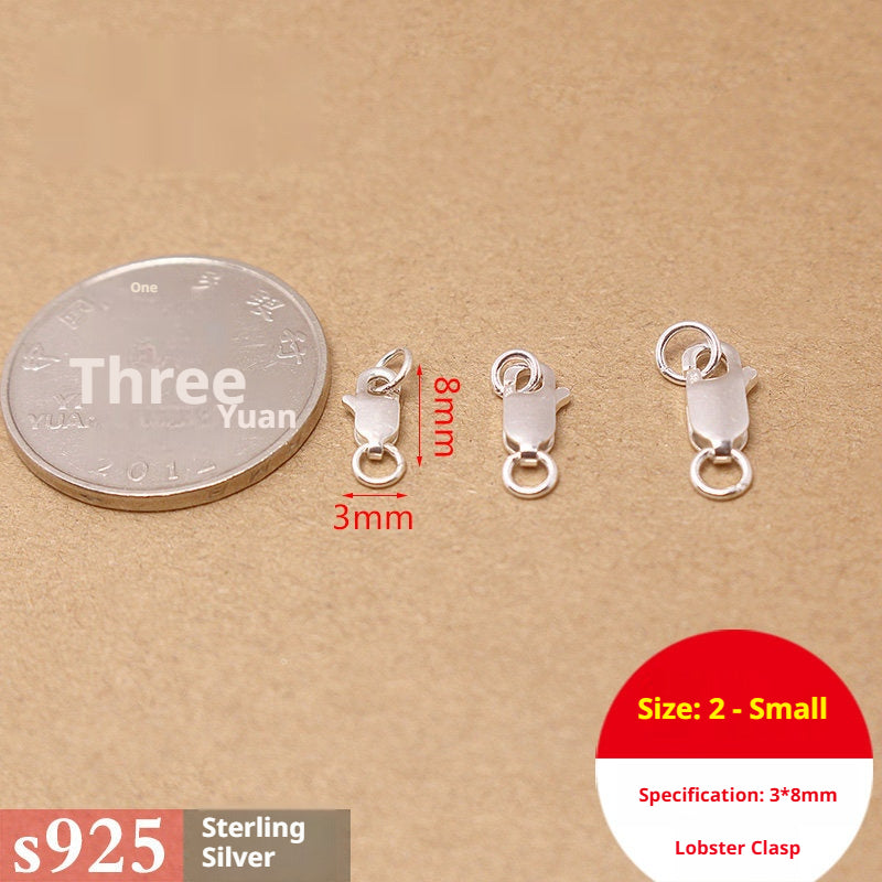 s925 Sterling Silver Clasps – Spring Ring, Lobster, Question Hook, S & W Clasps for DIY Bracelets, Necklaces, Jewelry Making (Multiple Sizes)