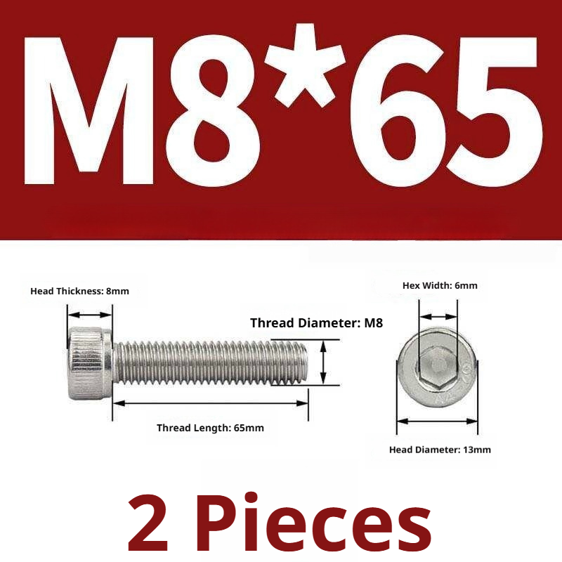 316 Stainless Steel Socket Head Cap Screws – Hex Allen Bolt, M2–M20, GB/T Standard, 4.8 Grade