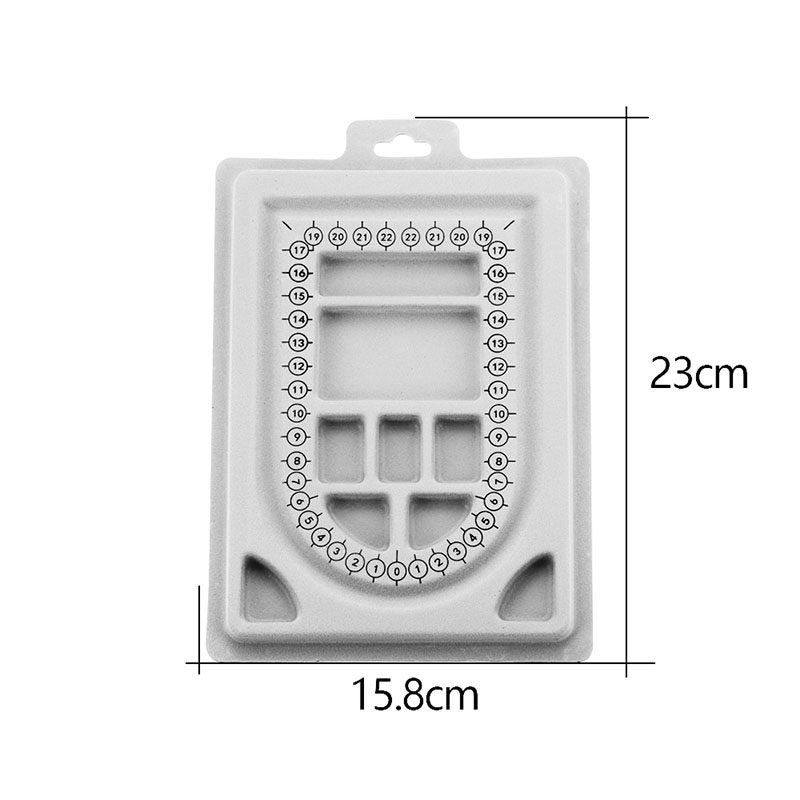 Bead Design Board Set – 13 - 20cm Bracelet Sizer, Necklace Layout Plate, Wooden & Acrylic Trays with Beading Needles, Rope Braider & Storage Bags - HomeDIYer