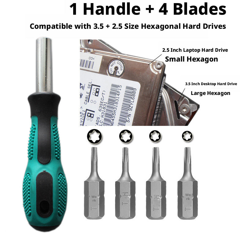 Hard Drive Screwdriver Repair Kit — Torx & Phillips Bits for HDD Disassembly