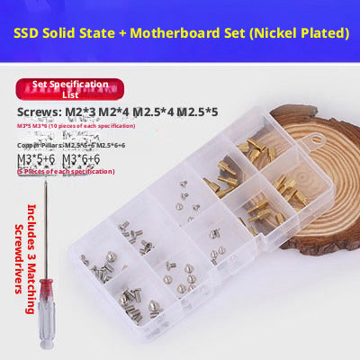 Laptop Screw Assortment Kit – M2 M2.5 M3 Notebook & SSD Screws (Nickel / Black Zinc / Stainless)