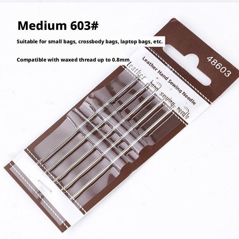 Leather Round Head Needle – Hand Sewing Needles for Saddle Stitch (French 304# / 602# / 603# / 605#)