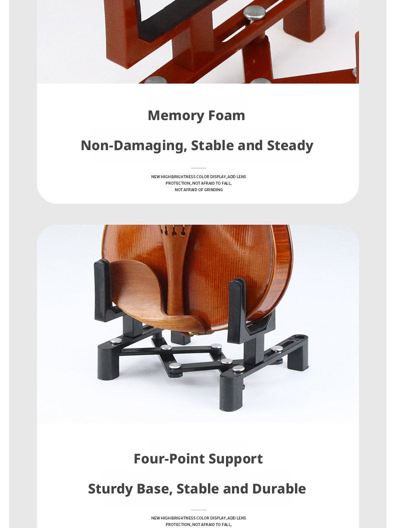 Foldable Violin Stand with Bow Holder – Portable Display Rack for Violin (Black or Red)