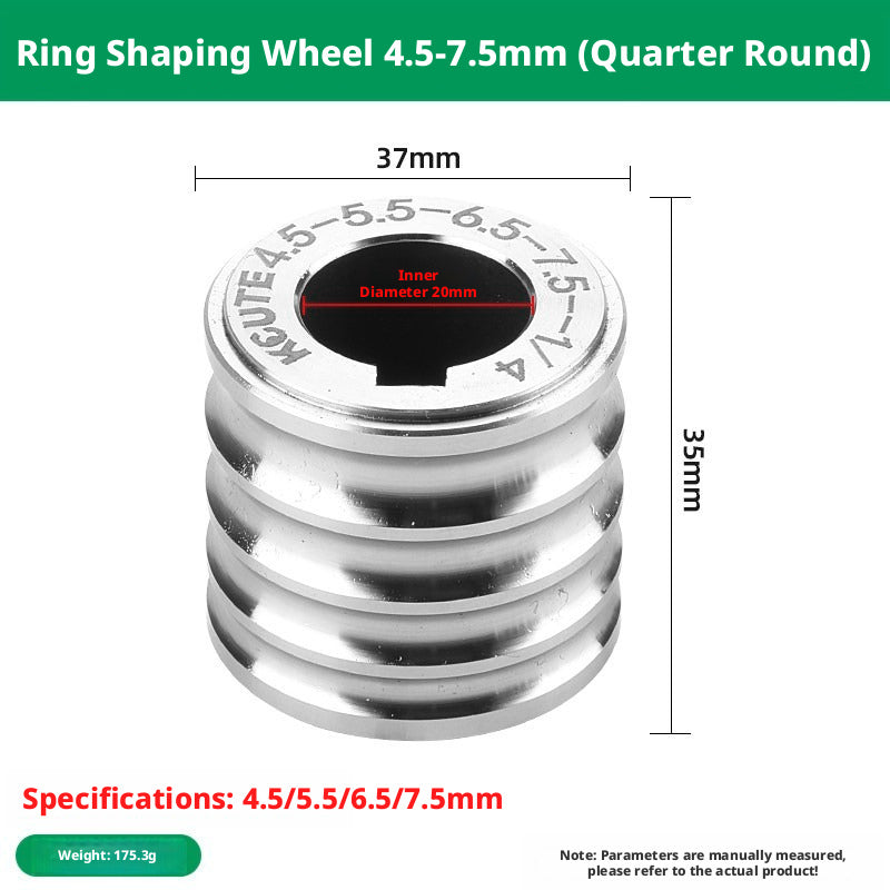 KCUTE Manual Ring Shaping Machine – 40+ Roller Wheels, for Gold/Silver