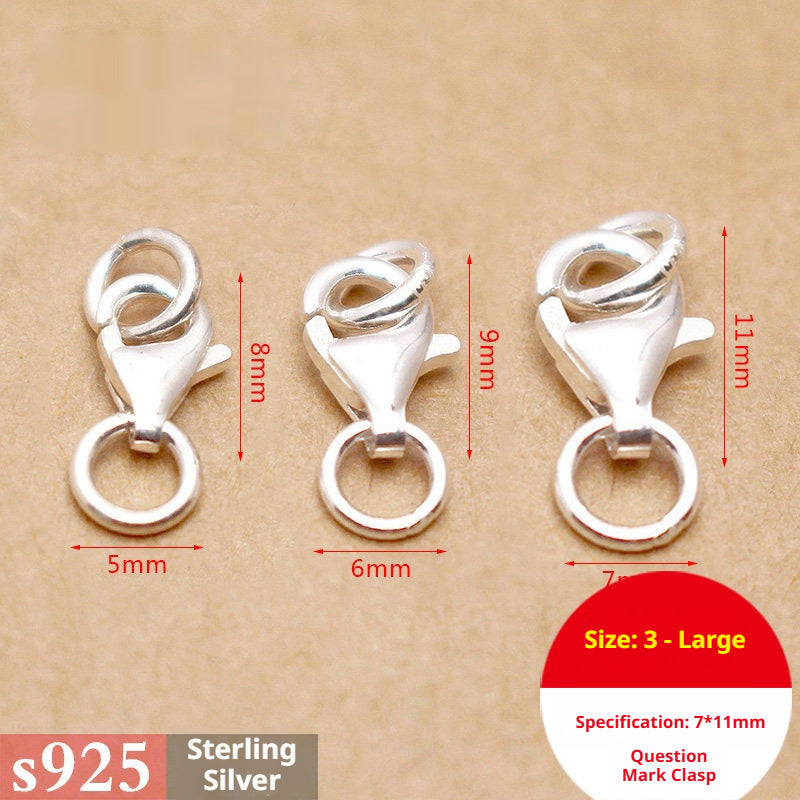 s925 Sterling Silver Clasps – Spring Ring, Lobster, Question Hook, S & W Clasps for DIY Bracelets, Necklaces, Jewelry Making (Multiple Sizes)
