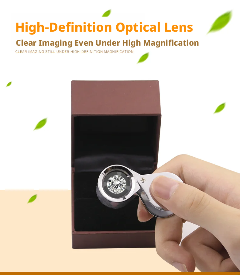 10x/20x/30x Foldable Jewelry Loupe – Triplet Lens, Metal Body