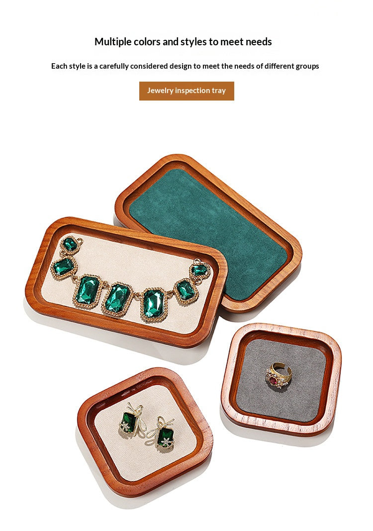 Premium Solid Wood Jewelry Display Trays for Photography & Organizing