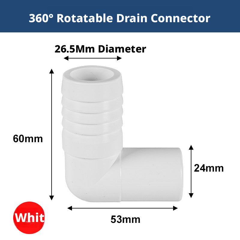 90° Marine Thru-Hull Drain Fitting with Check Valve — Bilge & Waste Water Elbow Outlet