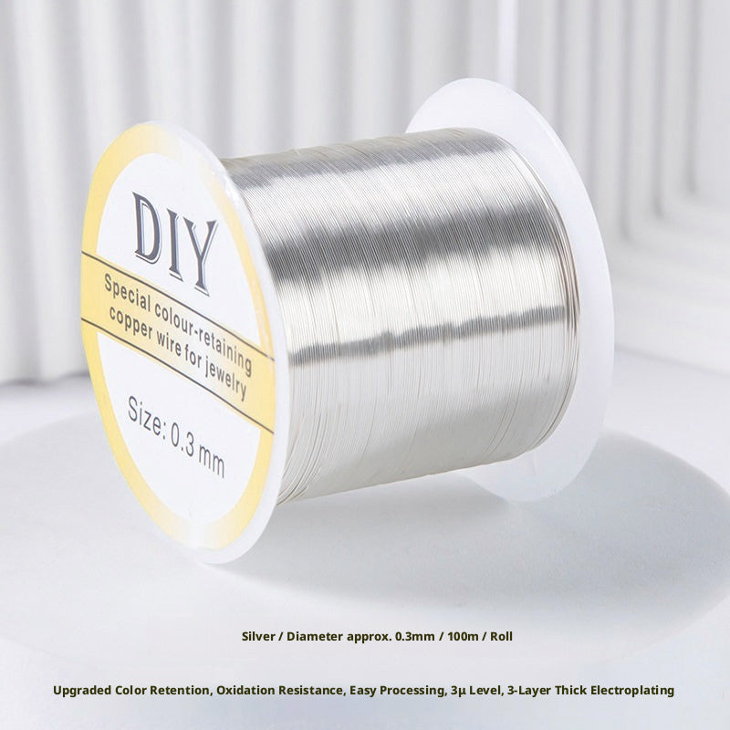 100m Color‑Retaining Copper Wire – DIY Wire Wrapping & Flower Making