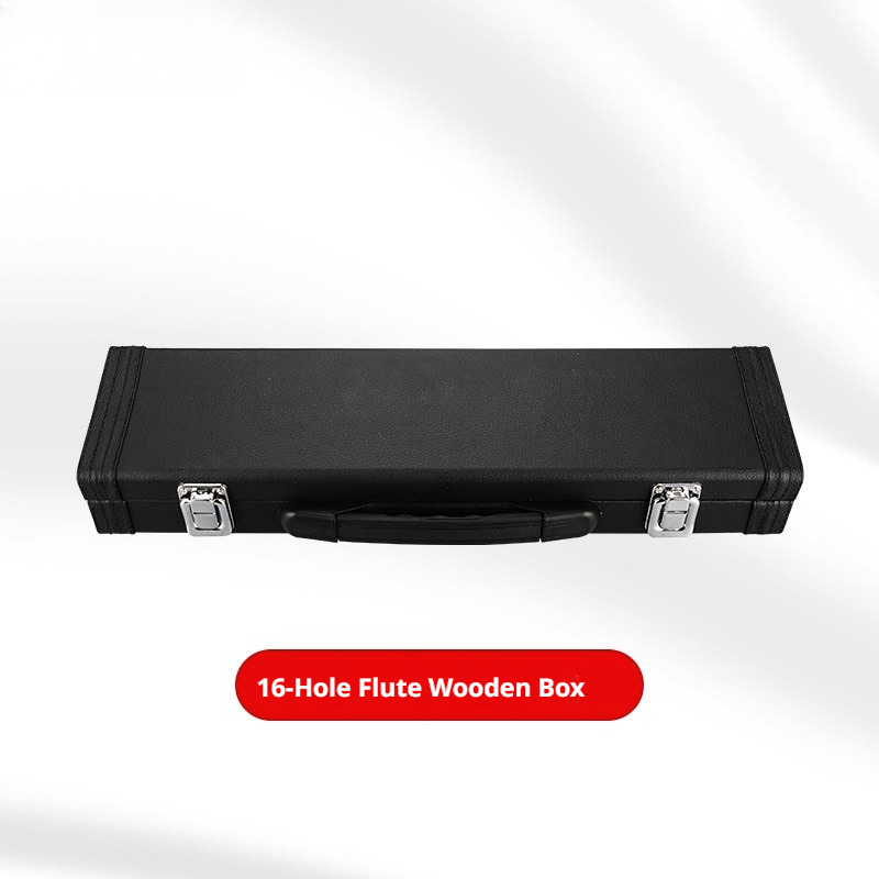 MEIDASI Flute Case & Bag – 16/17‑Hole Wooden Box (Round/Square) + Leather + Canvas Bag