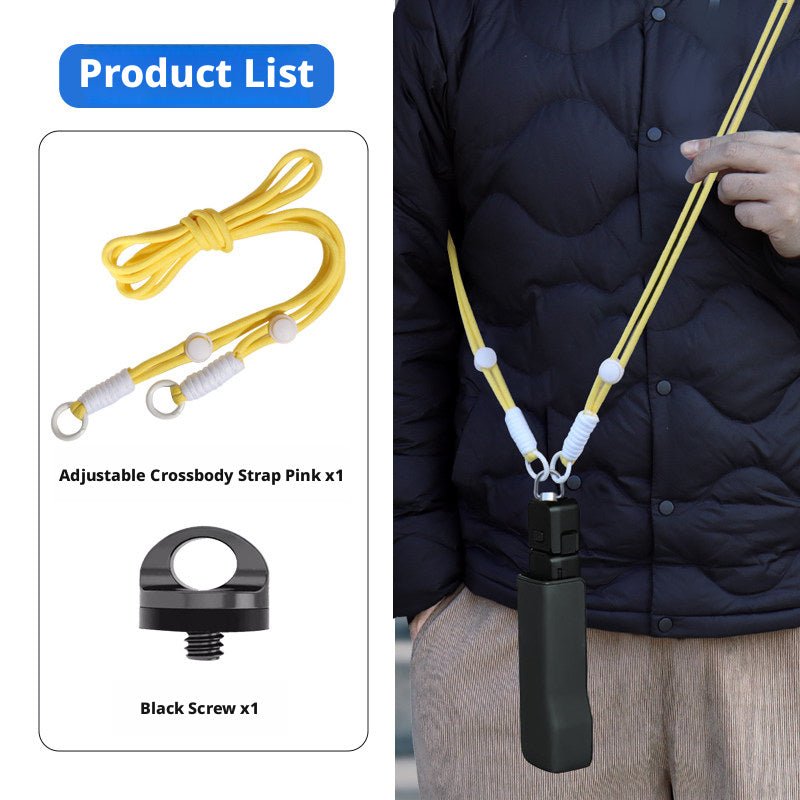 1/4" Camera Strap Screw Mount Adapter for DJI Pocket 3, Insta360 & Action Cameras - HomeDIYer