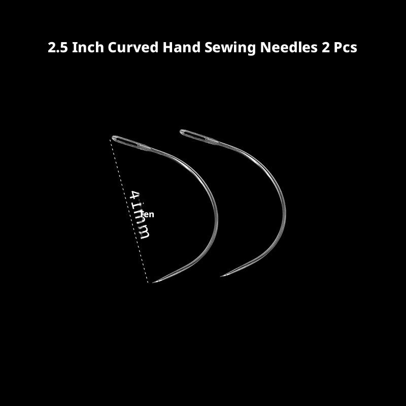 Round Head Hand Sewing Leather Needles – Straight, Curved & Self‑Threading, No.1/No.2, with Decorative Holders