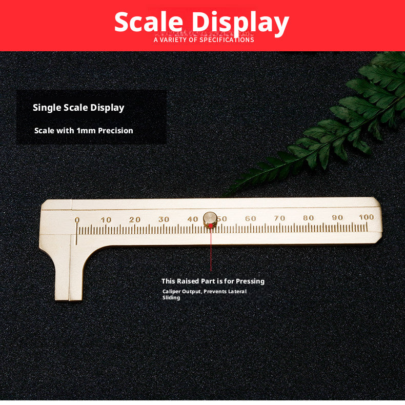 Solid Brass Mini Caliper Set – 0.1mm Accuracy, Jewelry & DIY Measurement