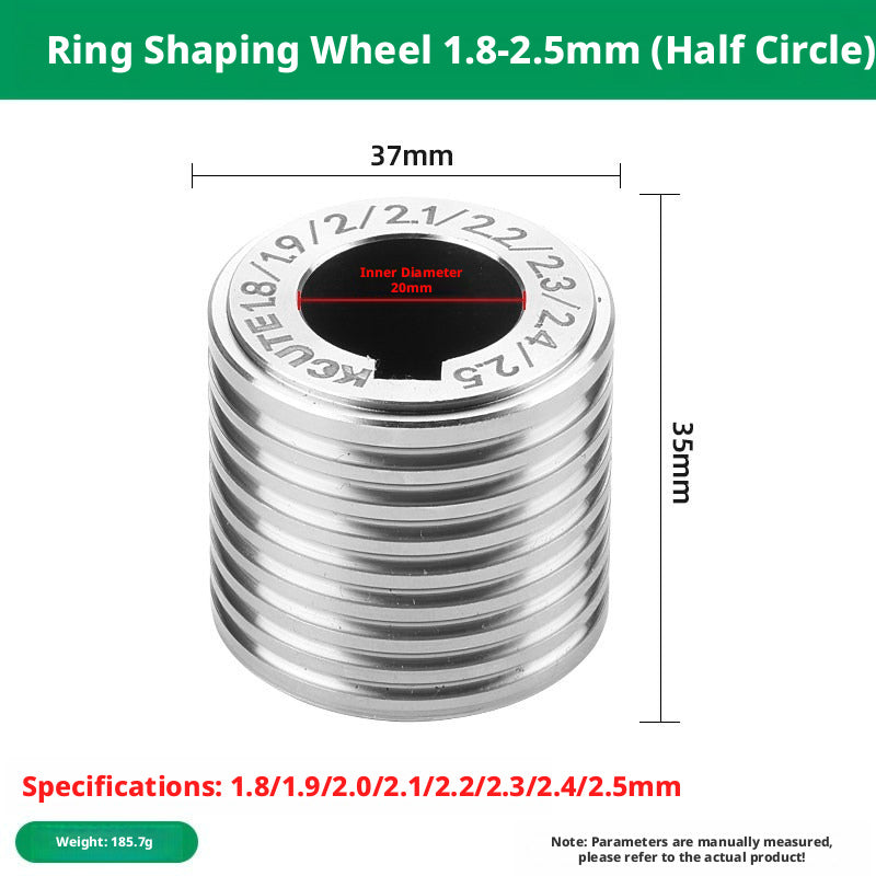KCUTE Manual Ring Shaping Machine – 40+ Roller Wheels, for Gold/Silver