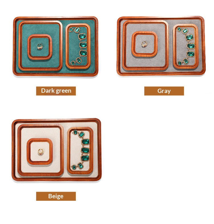 Premium Solid Wood Jewelry Display Trays for Photography & Organizing