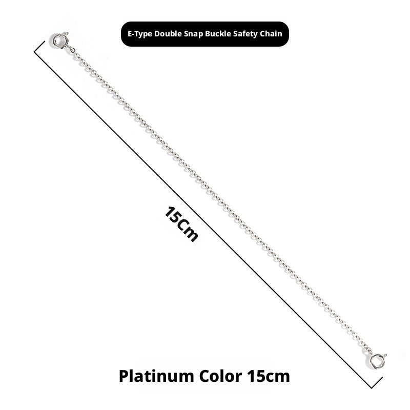 S925 Sterling Silver Extension Chain – 3 - 15cm, Double Safety Clasp - HomeDIYer