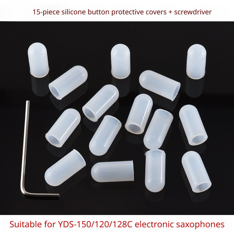 YDS Silicone Key Protector Set – 15pcs for Yamaha YDS-150/120/128C Electric Saxophone (Prevents Ribbon Cable Damage)