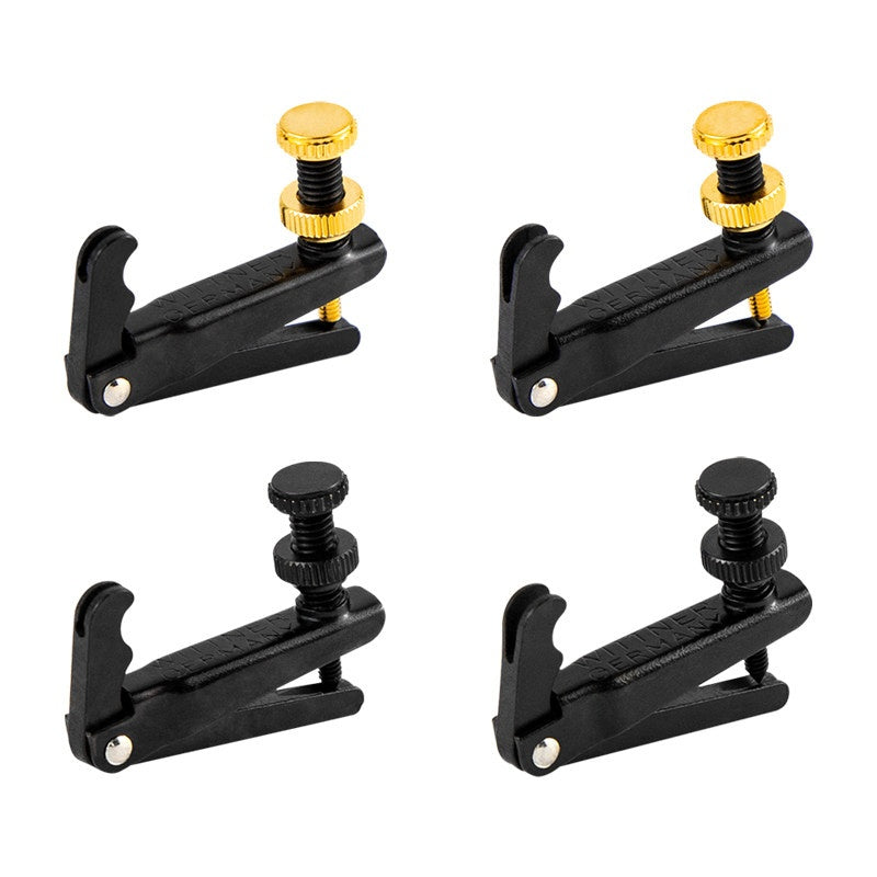 Violin Fine Tuners – 4/4 & 3/4, Wide/Narrow Mouth, Black or Gold (Single or Set of 4)