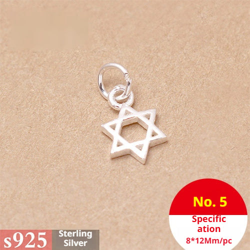 s925 Sterling Silver Pendants & Beads – 40+ Shapes for DIY Red String Bracelets, Crystal Jewelry, Handmade Weaving Accessories