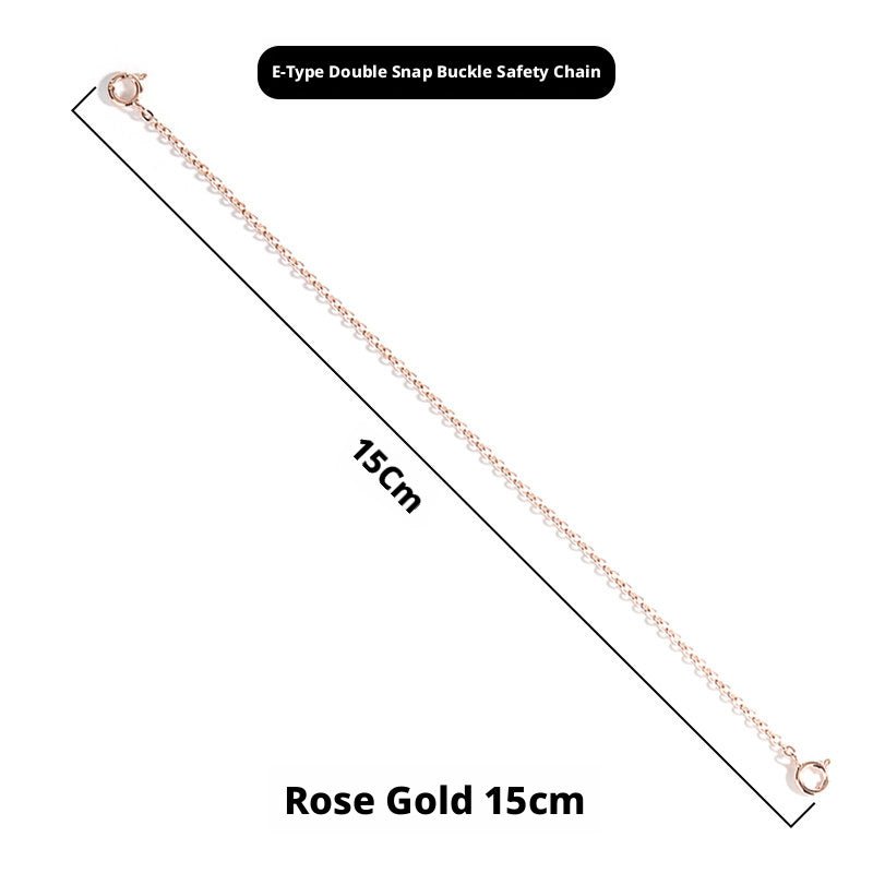 S925 Sterling Silver Extension Chain – 3 - 15cm, Double Safety Clasp - HomeDIYer