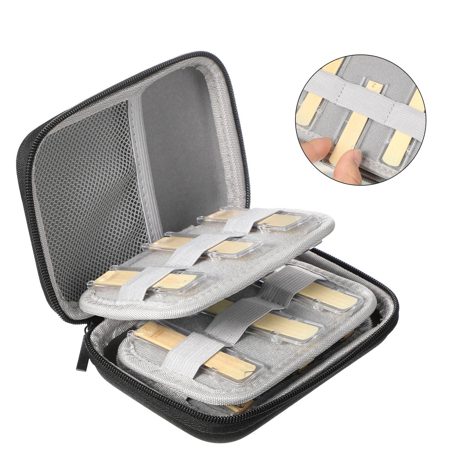 Waterproof Reed Storage Case – 15-Piece Capacity Holder for Saxophone & Clarinet Reeds