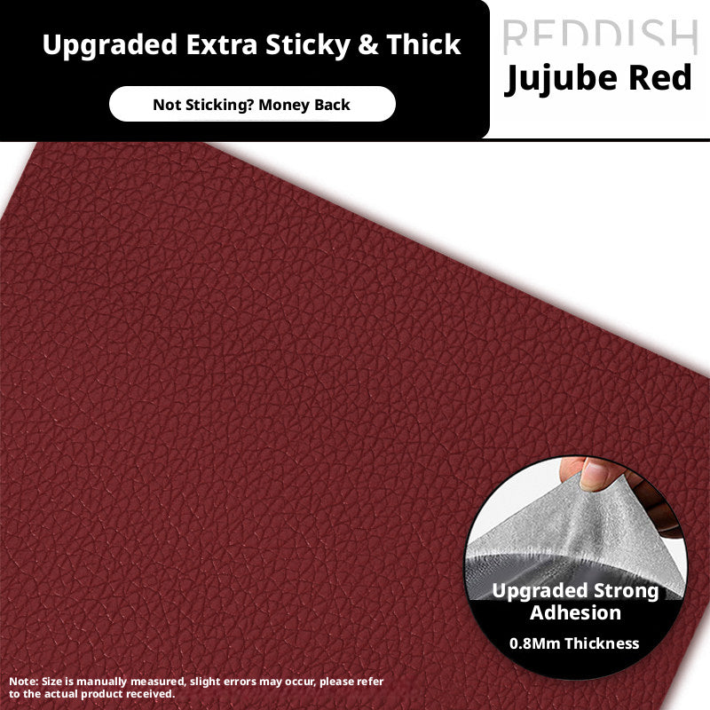 Strong Self-Adhesive Leather Repair Patch – 0.8mm Thick, Cut-to-Size for Sofa, Car Seat & Bag (Multiple Colors)